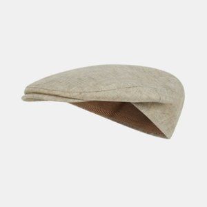 Italian Made Linen Flat Cap